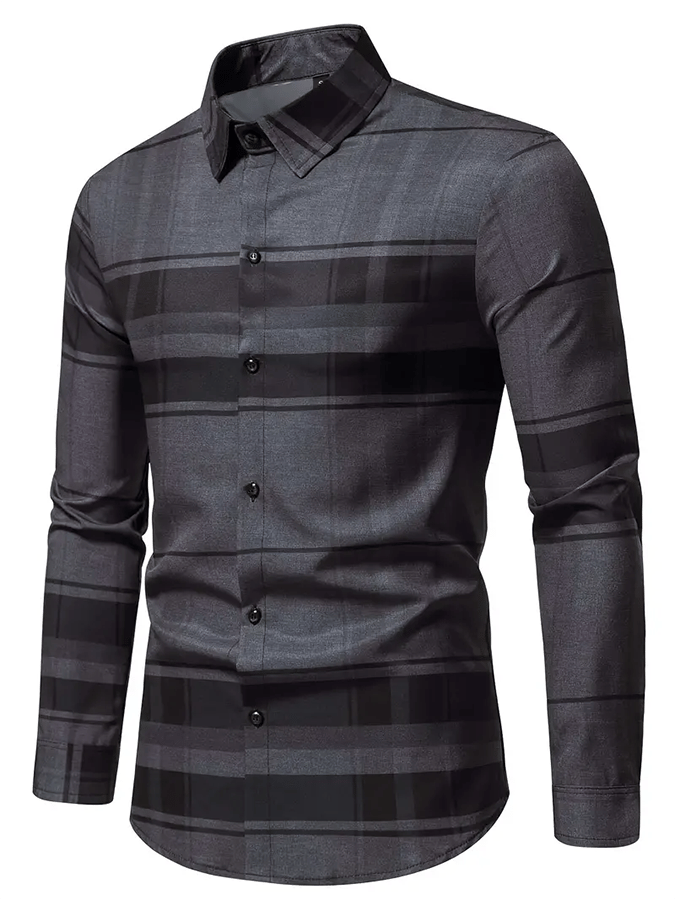 Camisa a cuadros ejecutivo casual para hombre