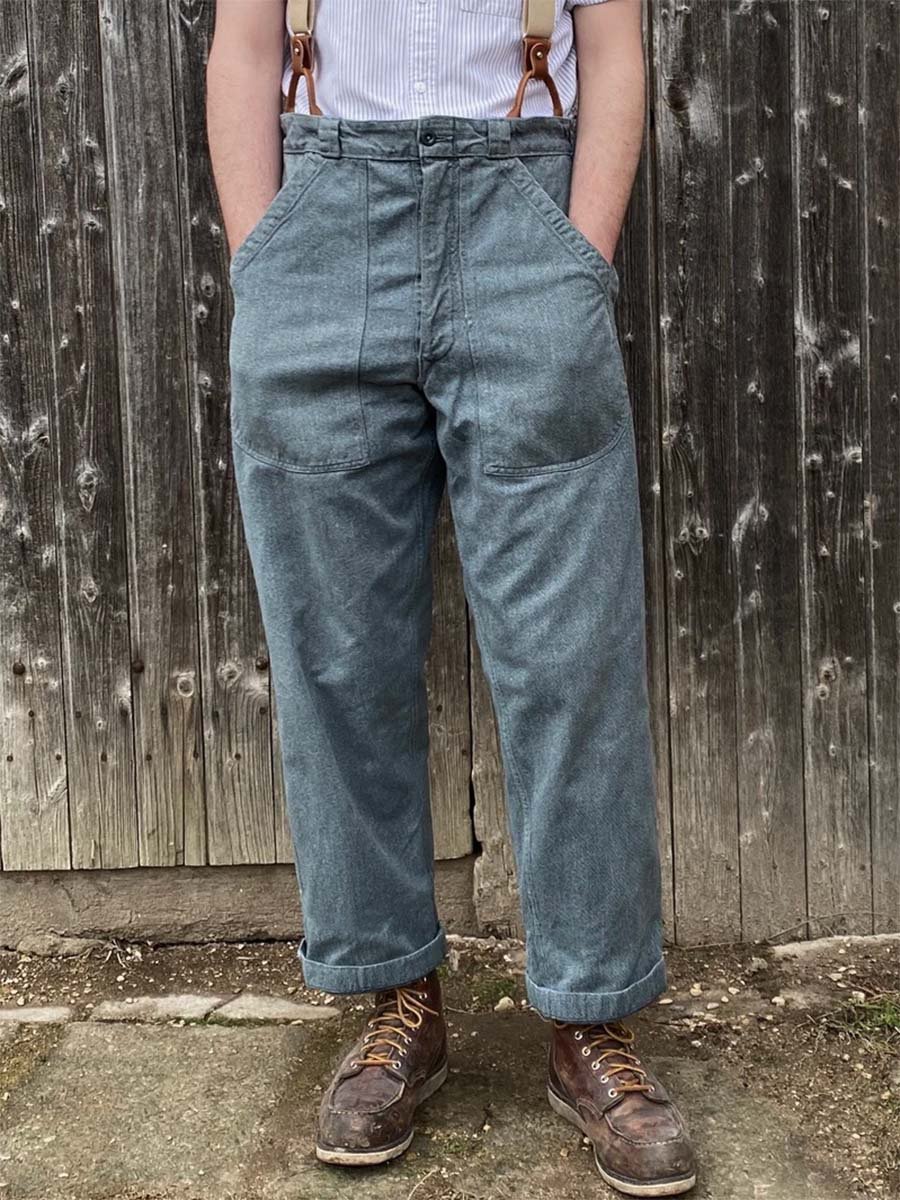 Pantalón vintage para exterior bolsillo casual Trousers para hombre