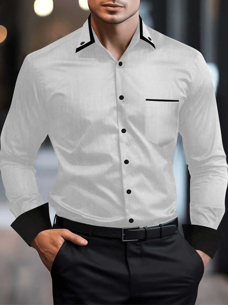 Camisa ejecutivo de manga larga para hombre