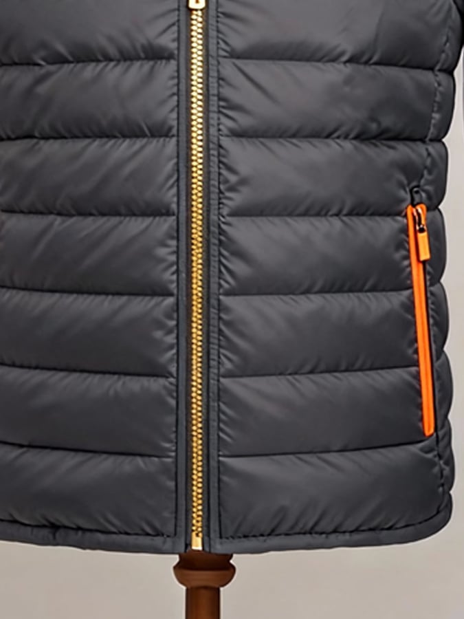 Chaqueta casual Light ejecutivo Quilted de algodón Faux Two-Piece Suit para hombre