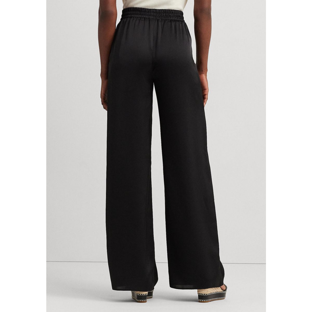 Satin Charmeuse Wide Leg Pants - 2
