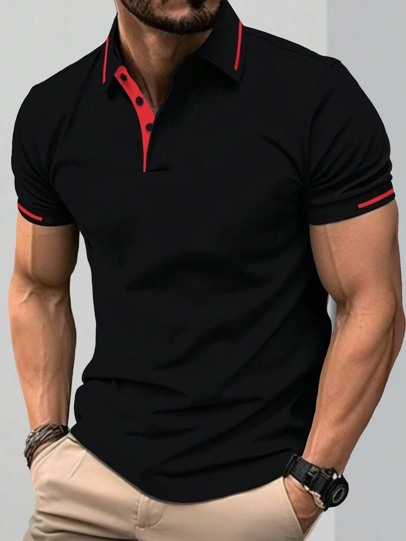 Camisa polo casual para hombre