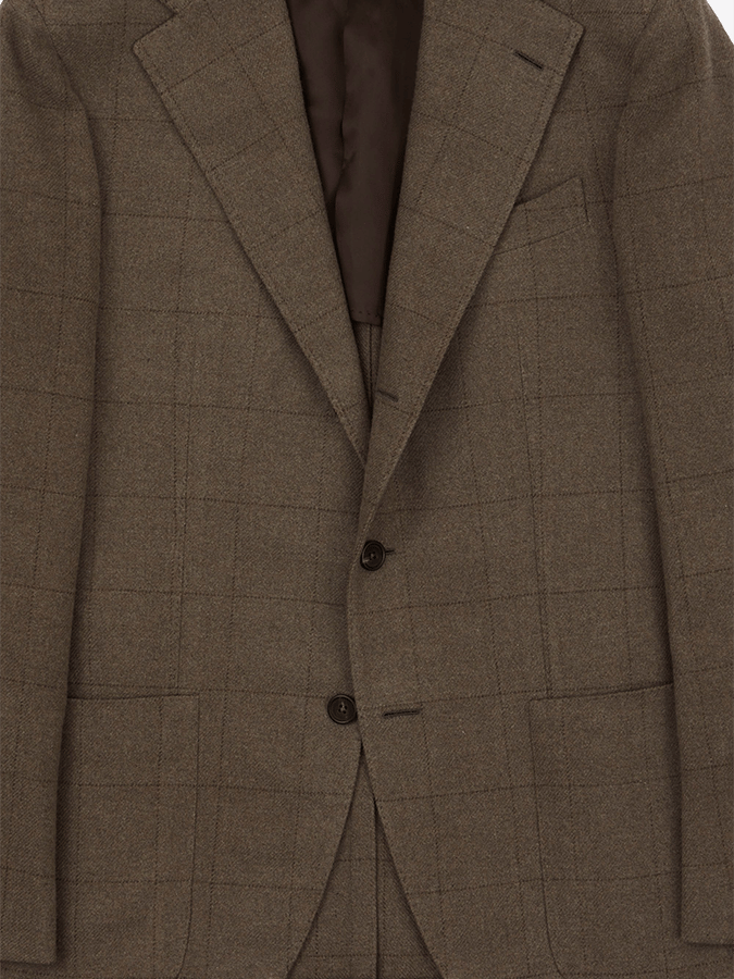 De modaable a cuadros Design Single-Breasted bolsillo Design casual Suit para hombre