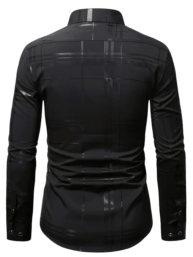 Camisa a cuadros ejecutivo casual para hombre