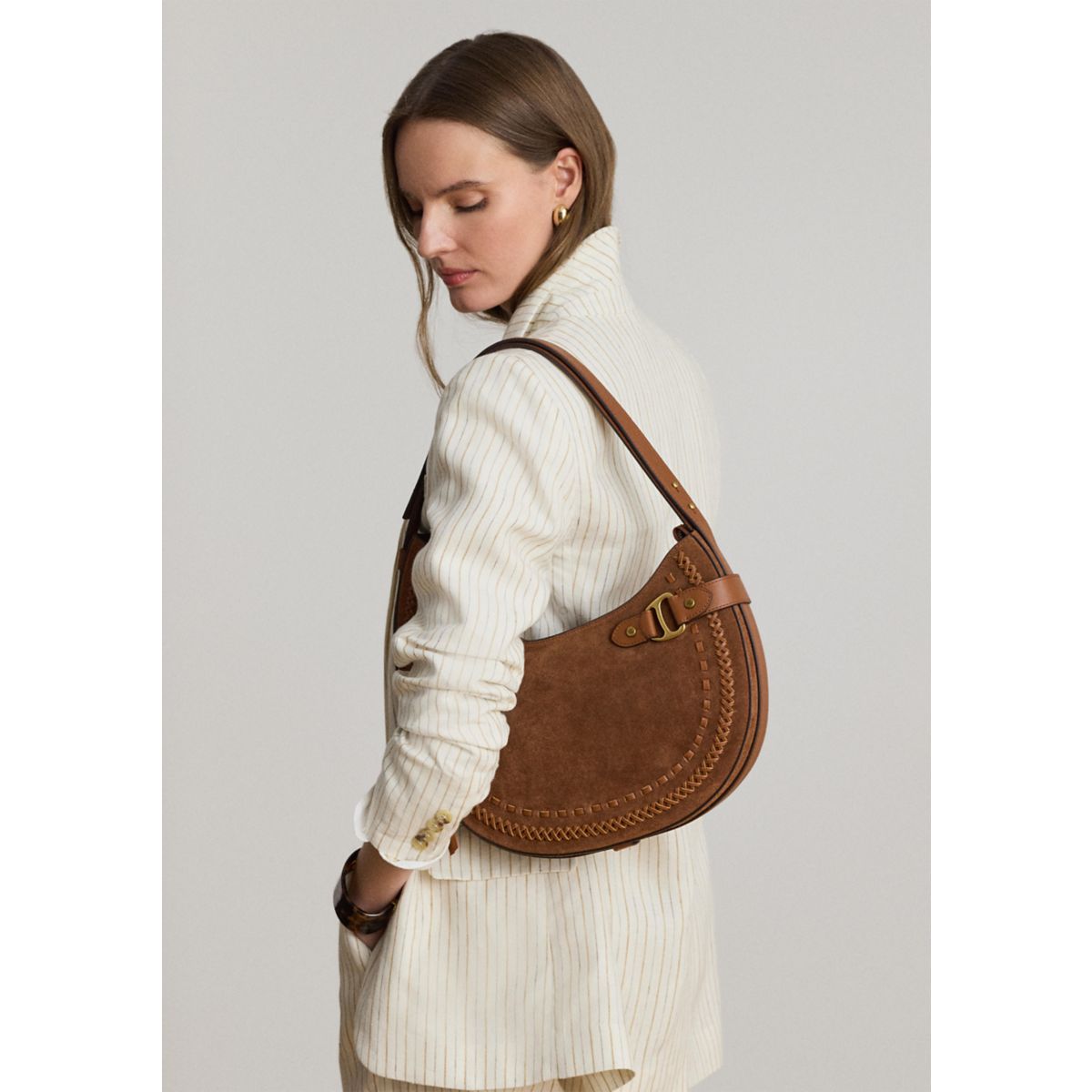 Whipstitched Large Tasha Shoulder Bag - 1