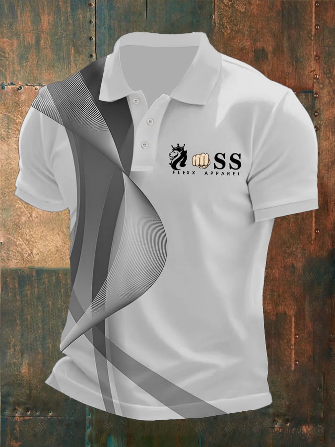 Camisa polo retro ejecutivo casual contrast color para hombre