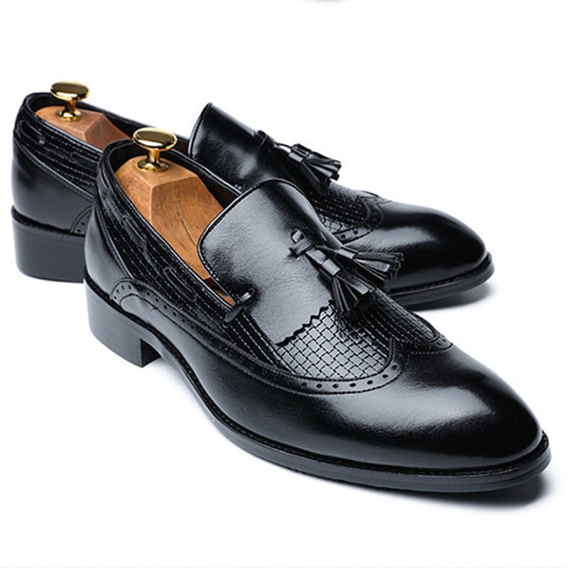 Zapatos ejecutivo casual Simple de moda cuero para hombre
