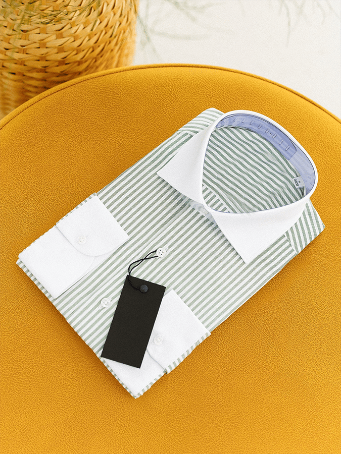 Camisa a rayas ejecutivo casual para hombre
