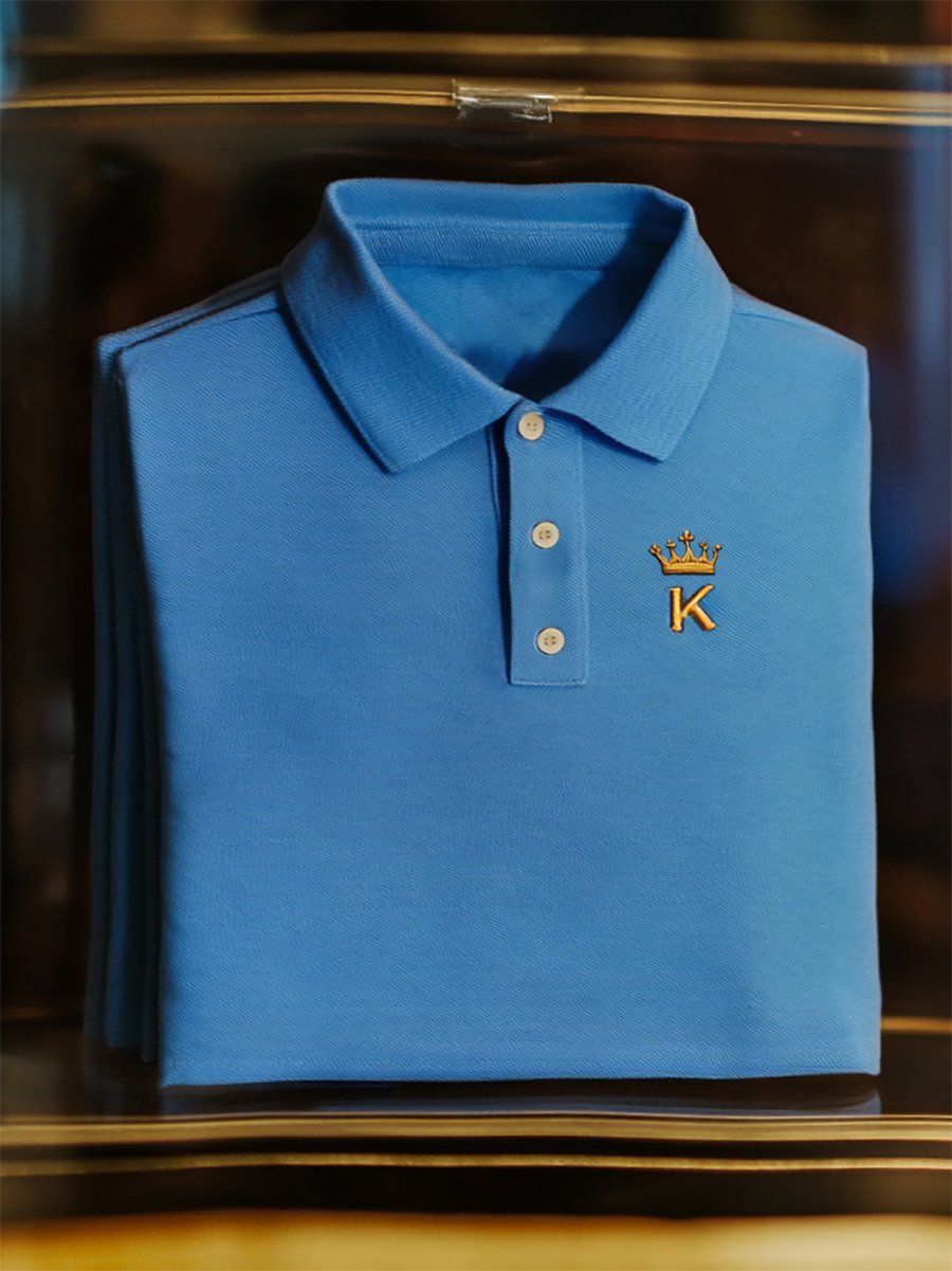 Camisa polo ejecutivo casual Button de manga corta para hombre
