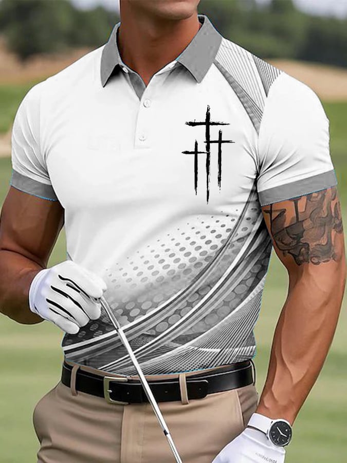 Casual Contrast Color Faith Polo para hombre