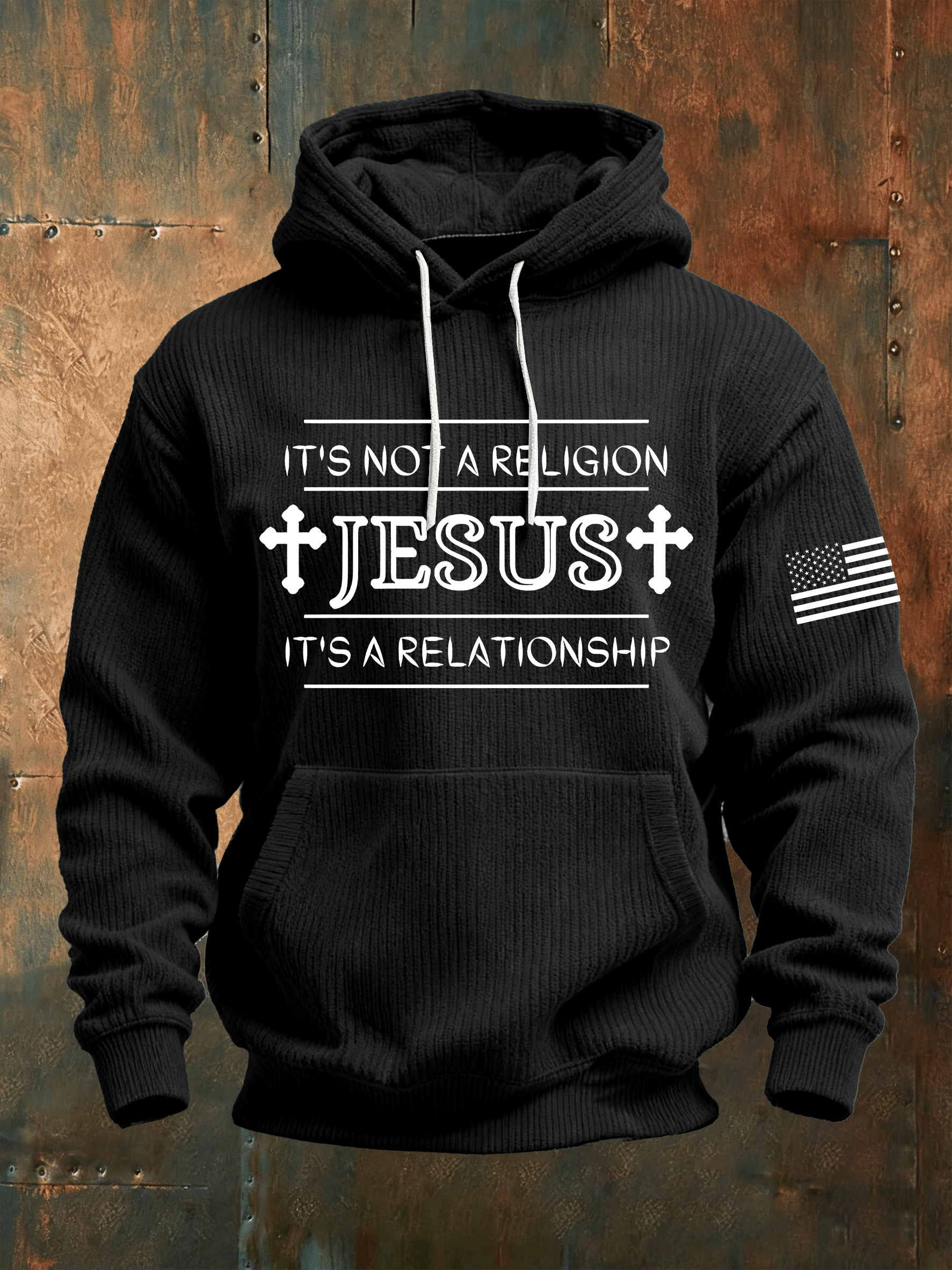 Sudadera Faith estampado tejido con gorrasucha para hombre