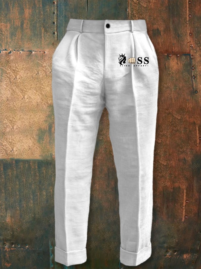 Casual ejecutivo All-Match texturizado Trousers para hombre