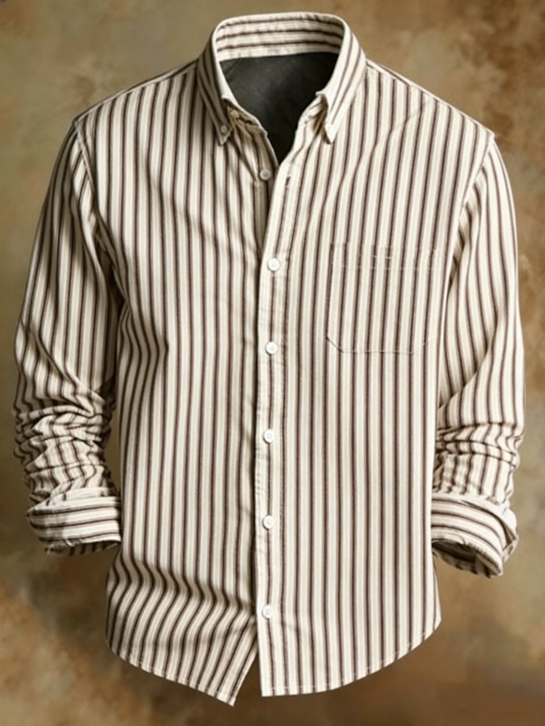 Camisa retro Abstract Art estampado diseño ejecutivo Style para hombre