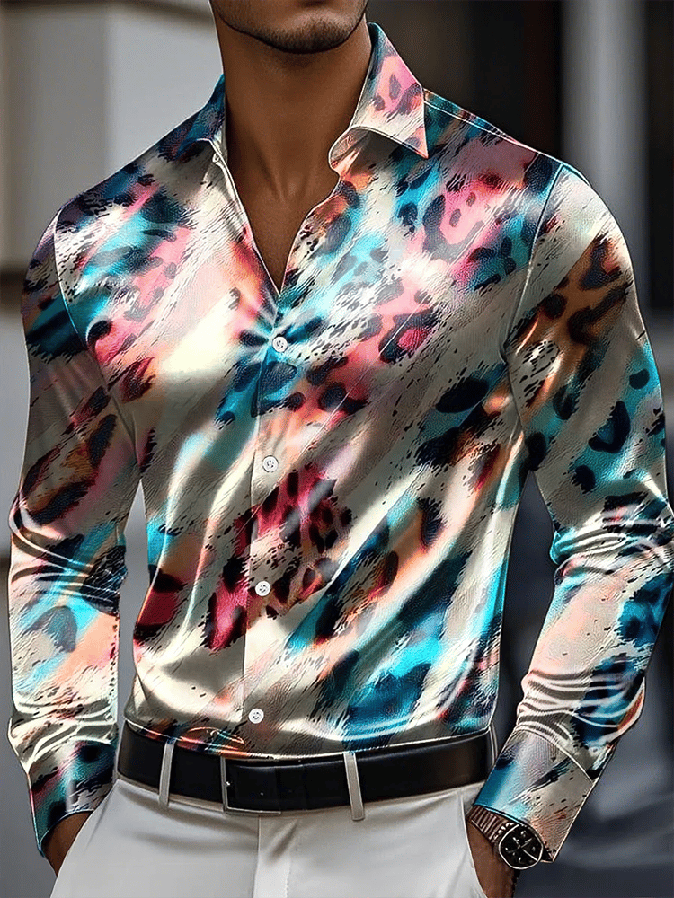 Camisa vintage de manga larga para hombre
