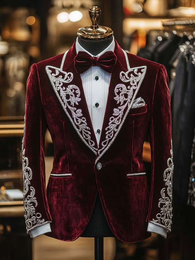 De lujo ejecutivo terciopelo sacos para hombre