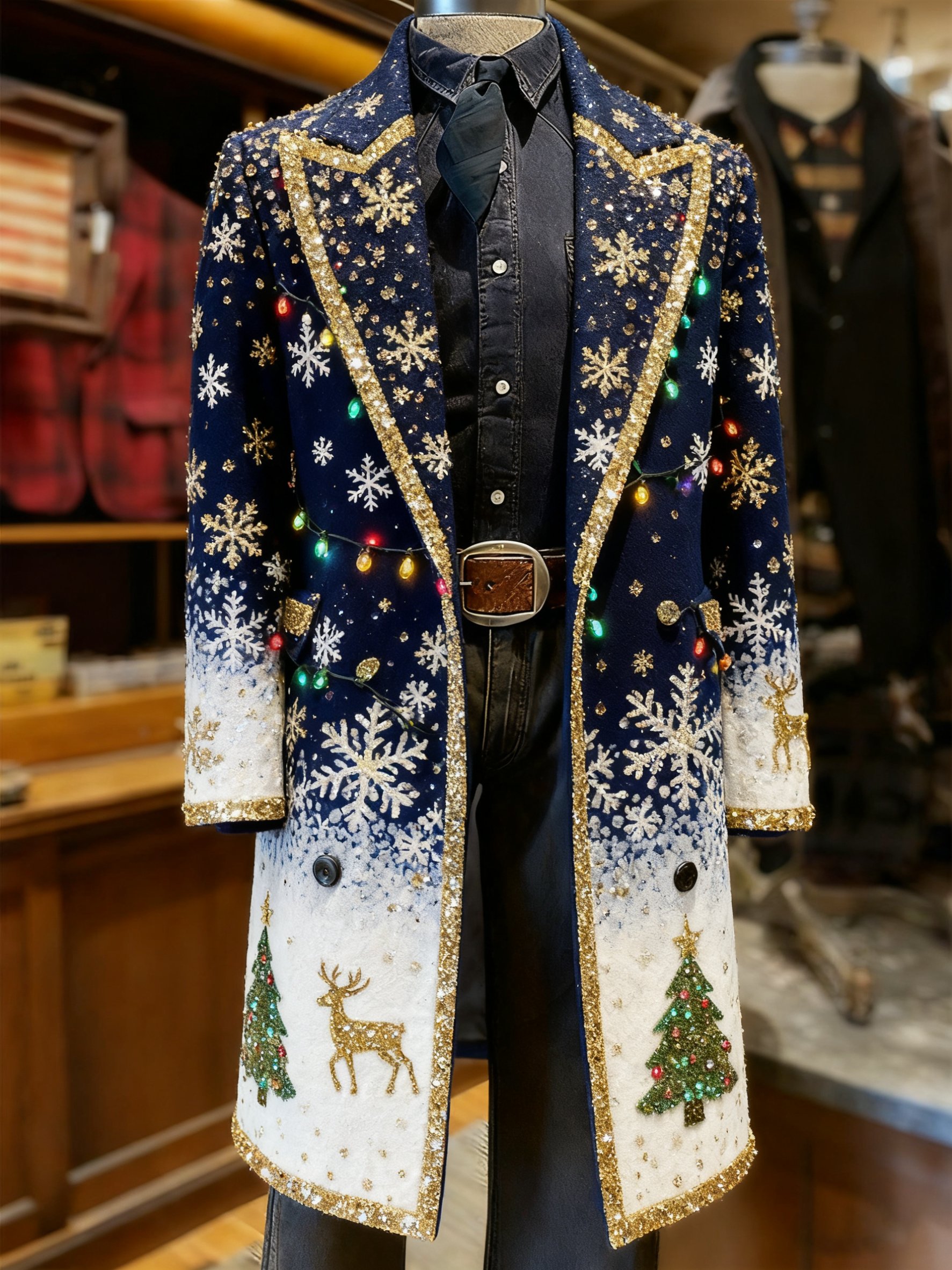 Chaqueta vintage Christmas Party casual para hombre