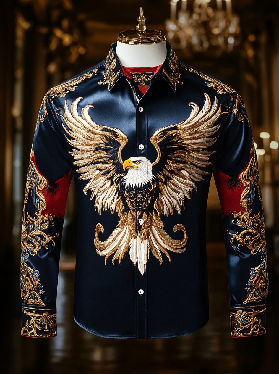Camisa de lujo Gorgeous de manga larga para hombre