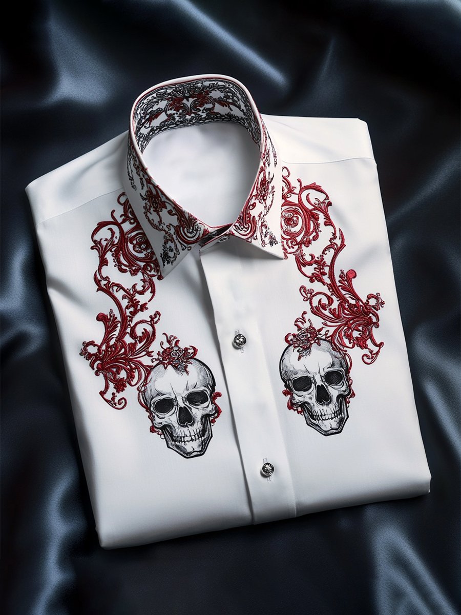 Camisa Luxe satén de manga larga para hombre