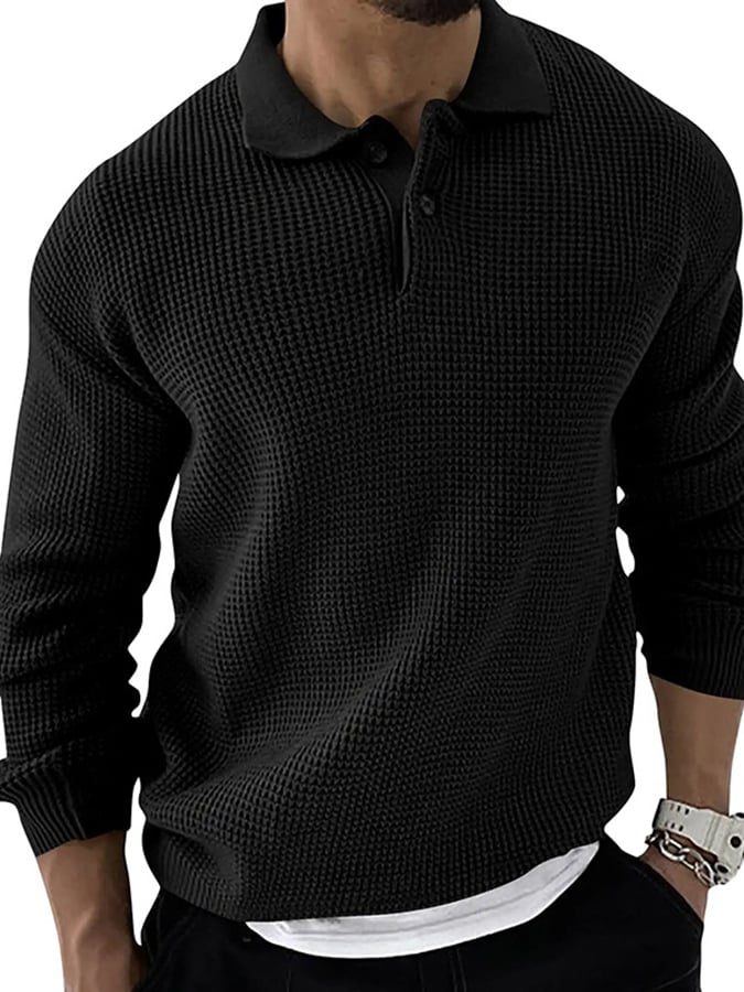 De moda Slim Polo Neck Pullover Sweater