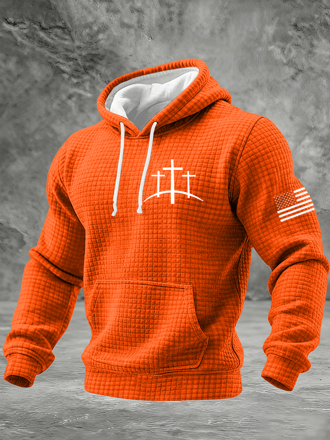 Sudadera Faith estampado Checkered Fabric Hooded para hombre