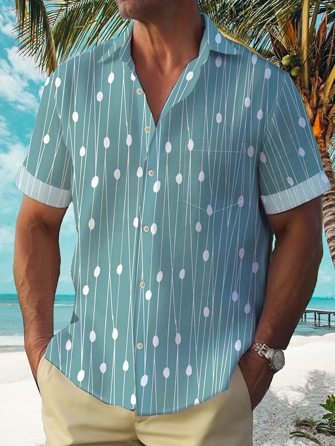 Trendy Geometric Princamiseta para hombre