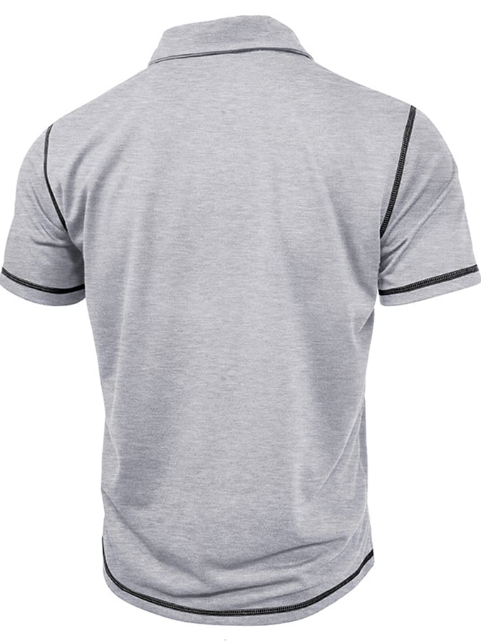 Camisa polo en bloques de coloring Polo cuello de manga corta para hombre
