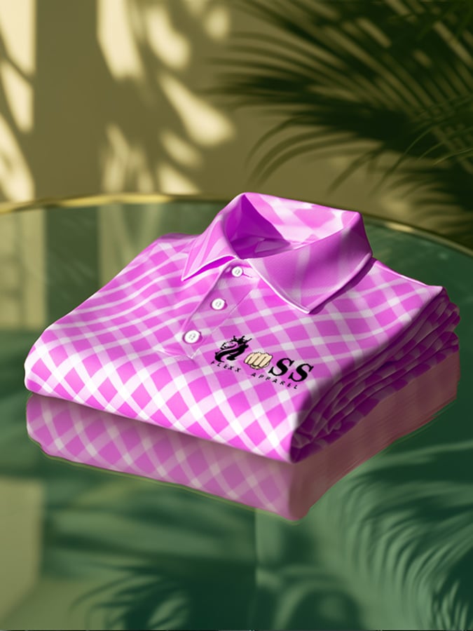 Camisa polo ejecutivo casual estampado para hombre
