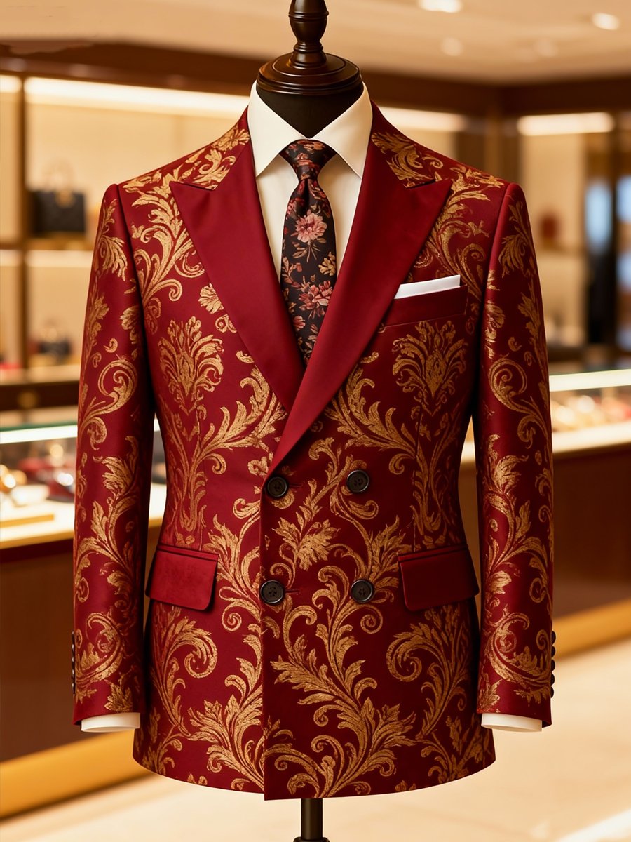 Chaqueta de lujo ejecutivo suit with estampado design para hombre