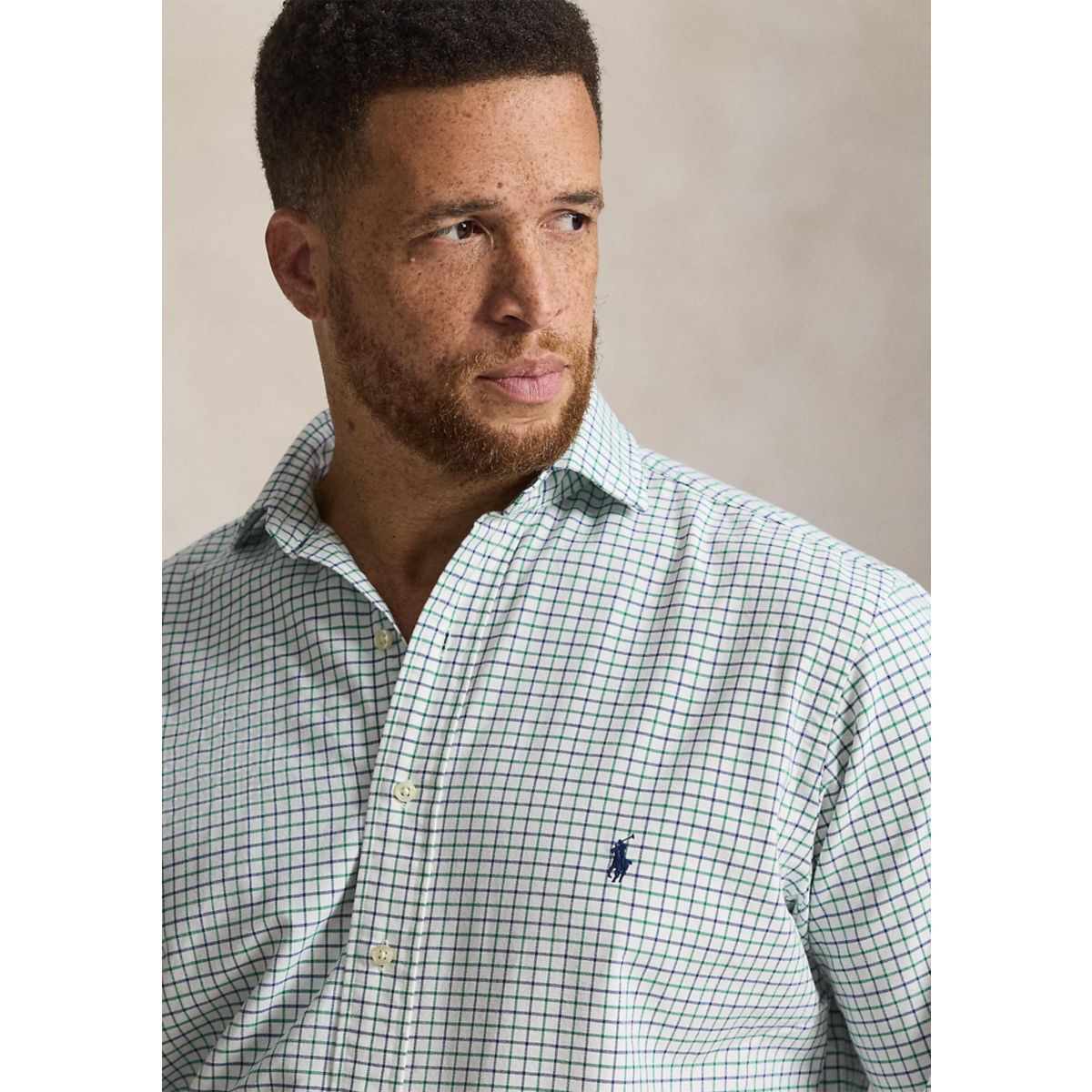 Big & Tall Tattersall Oxford Shirt - 3