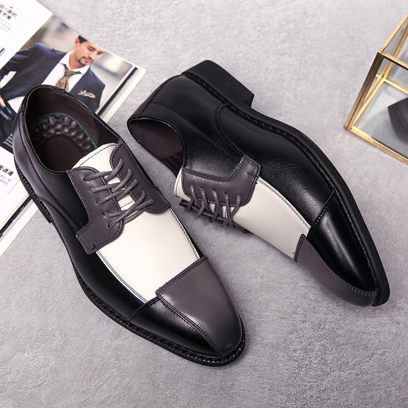 Zapatos Patchpara trabajo formal ejecutivo casual cuero para hombre