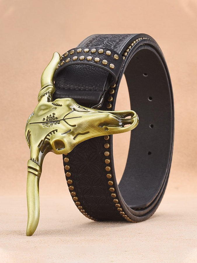 Western Denim Personalized Rivet Belt