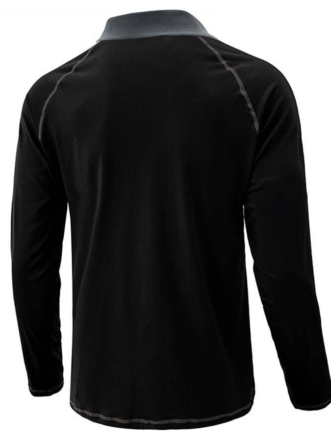 Camisa polo Athletic casual Raglan Sleeve Half Button