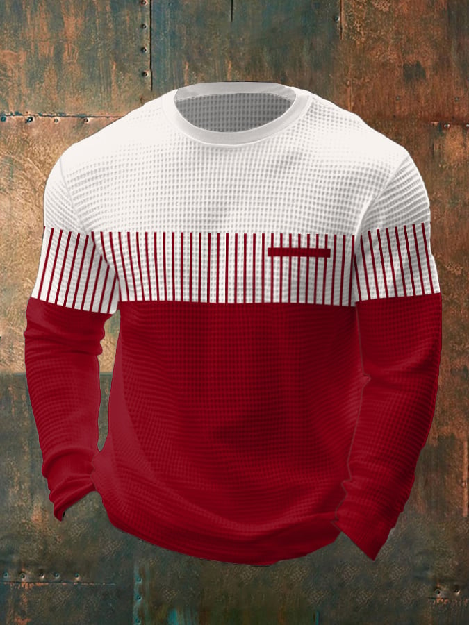 Camiseta ejecutivo casual Contrast Waffle para hombre