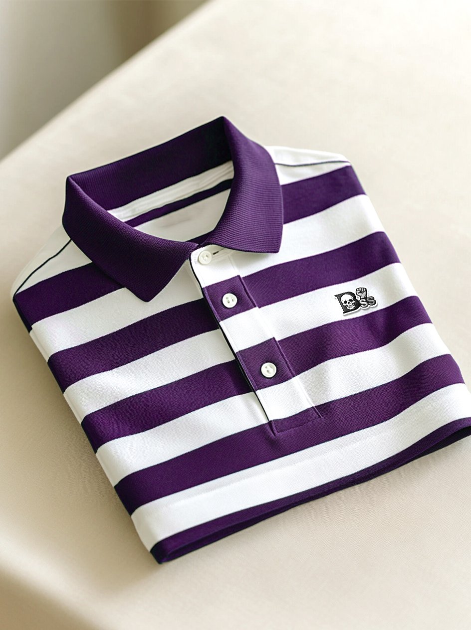 Camisa polo ejecutivo casual Button de manga corta para hombre