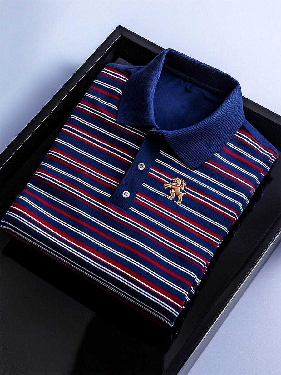 Camisa polo ejecutivo casual Button de manga corta para hombre