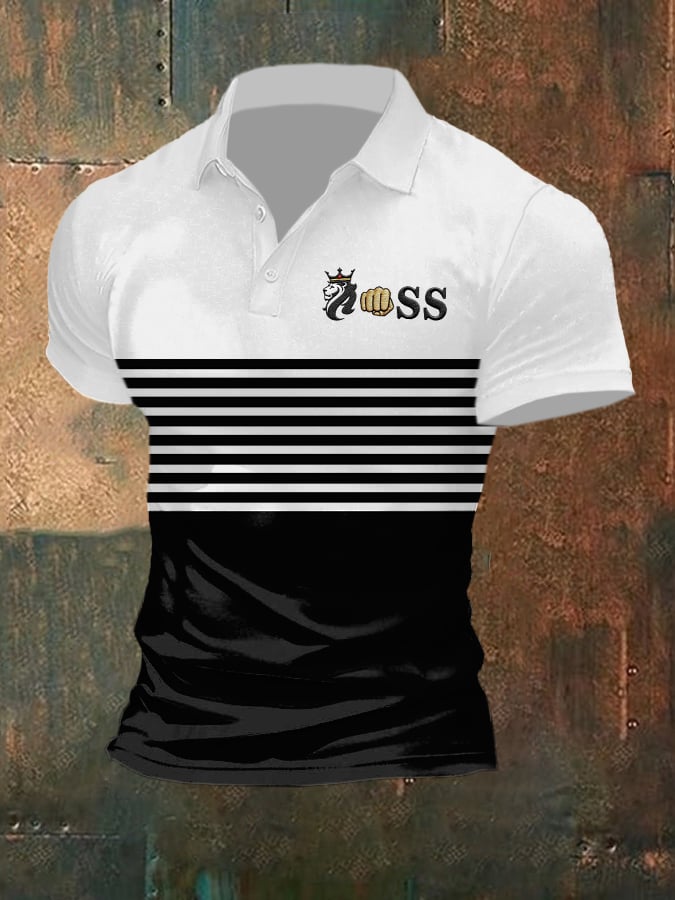 De moda casual ejecutivo Contrast Color Polo para hombre