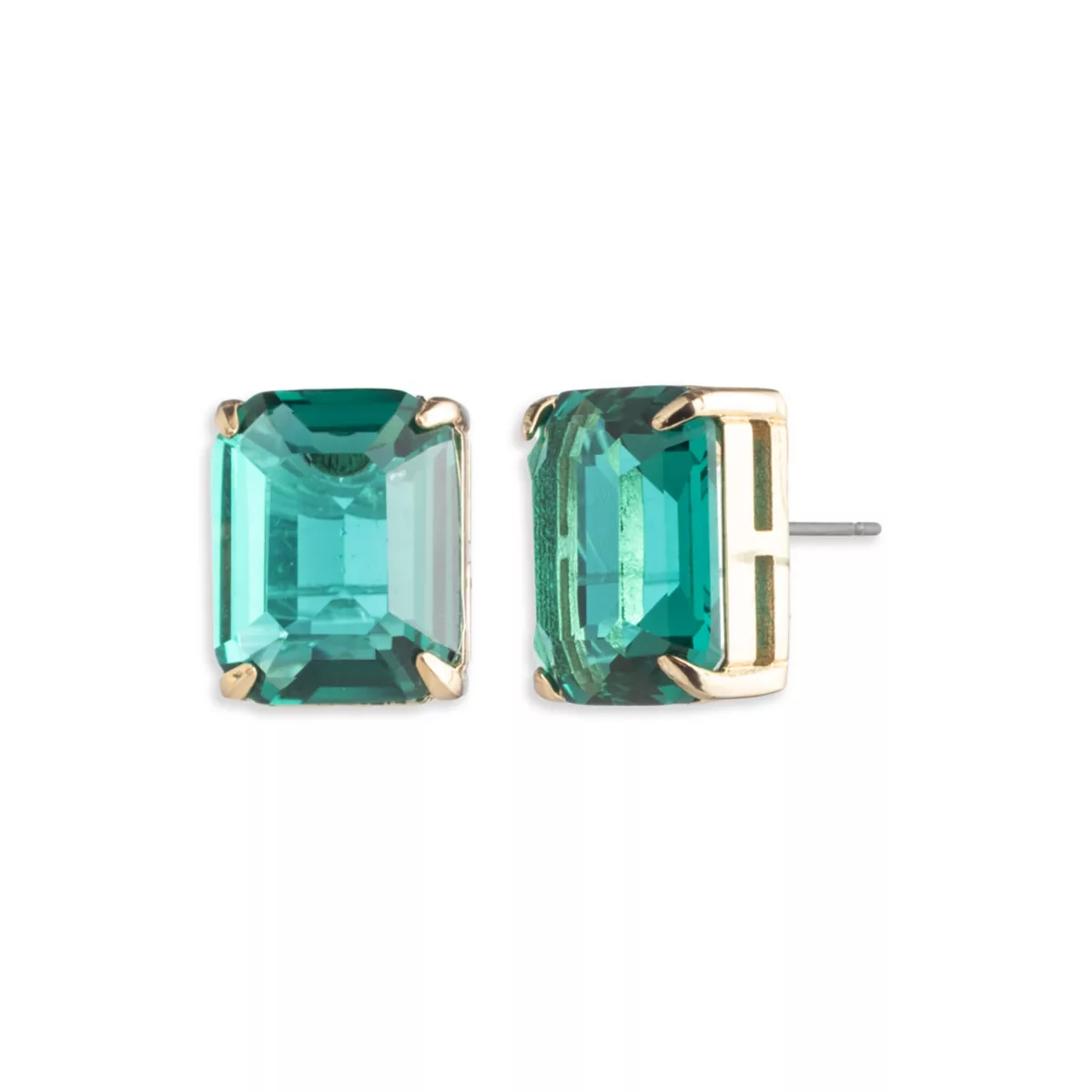 Gold Tone Jet Stud Earrings - 3