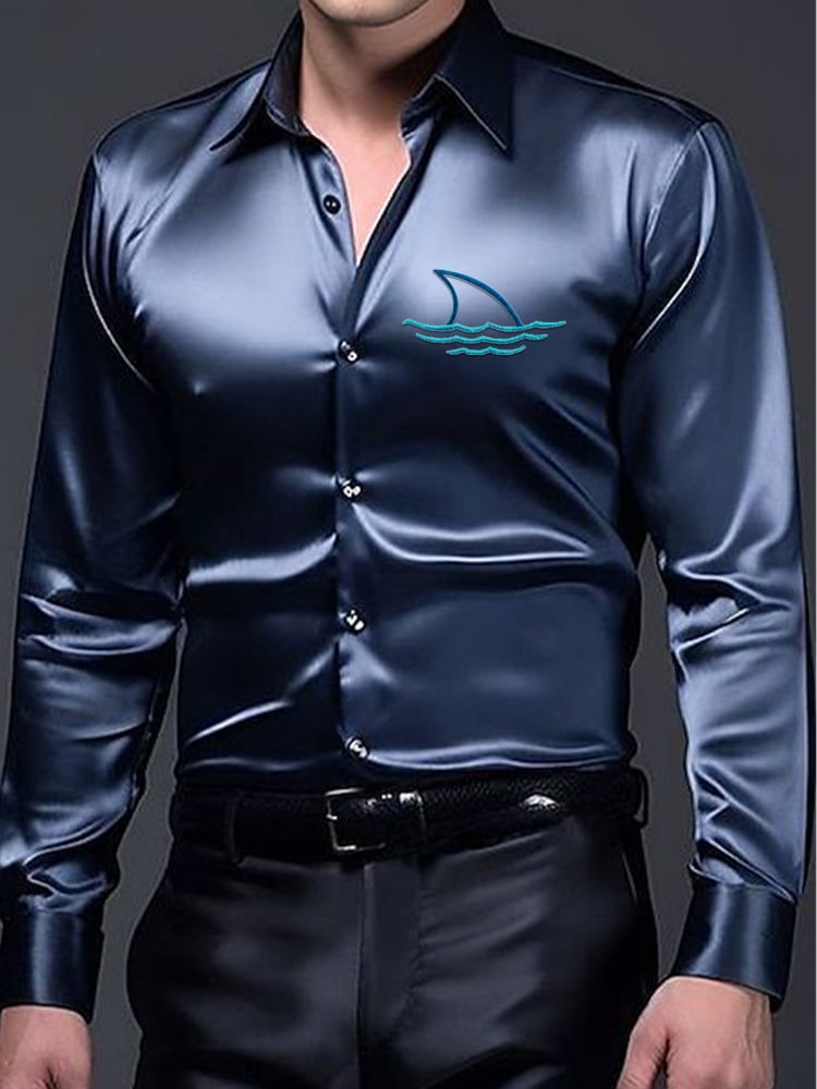 Camisa de lujo ejecutivo de manga larga para hombre