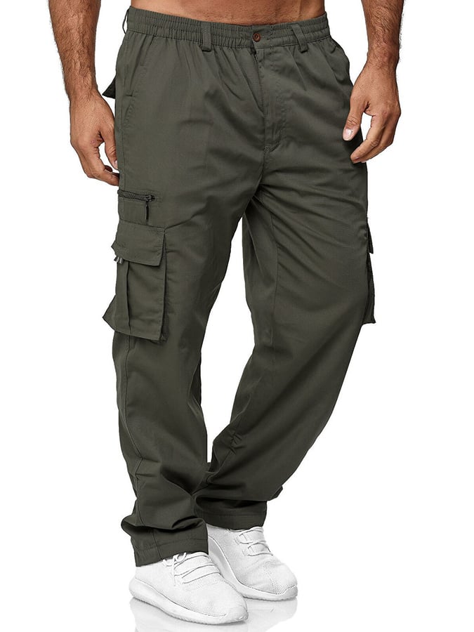 Pantalón para exterior Multi bolsillo holgado Straight Cargo casual