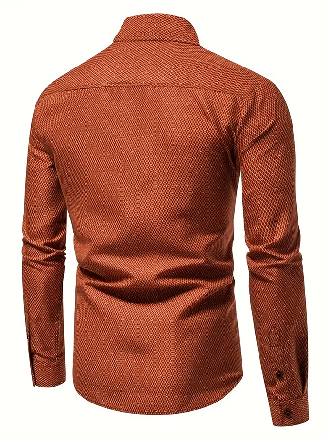 Camisa geométrico Design ejecutivo casual para hombre