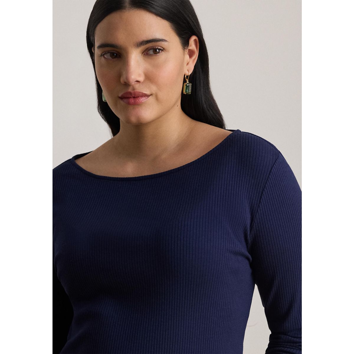Plus Size Slub Jersey Puff-Sleeve Top - 2