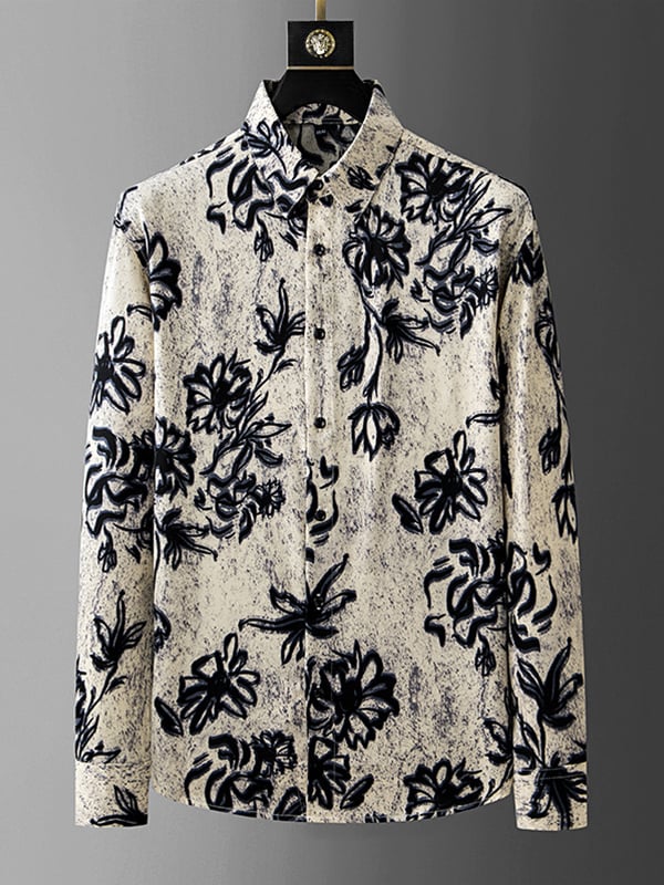 Camisa Light de lujo ejecutivo floral diseño para hombre
