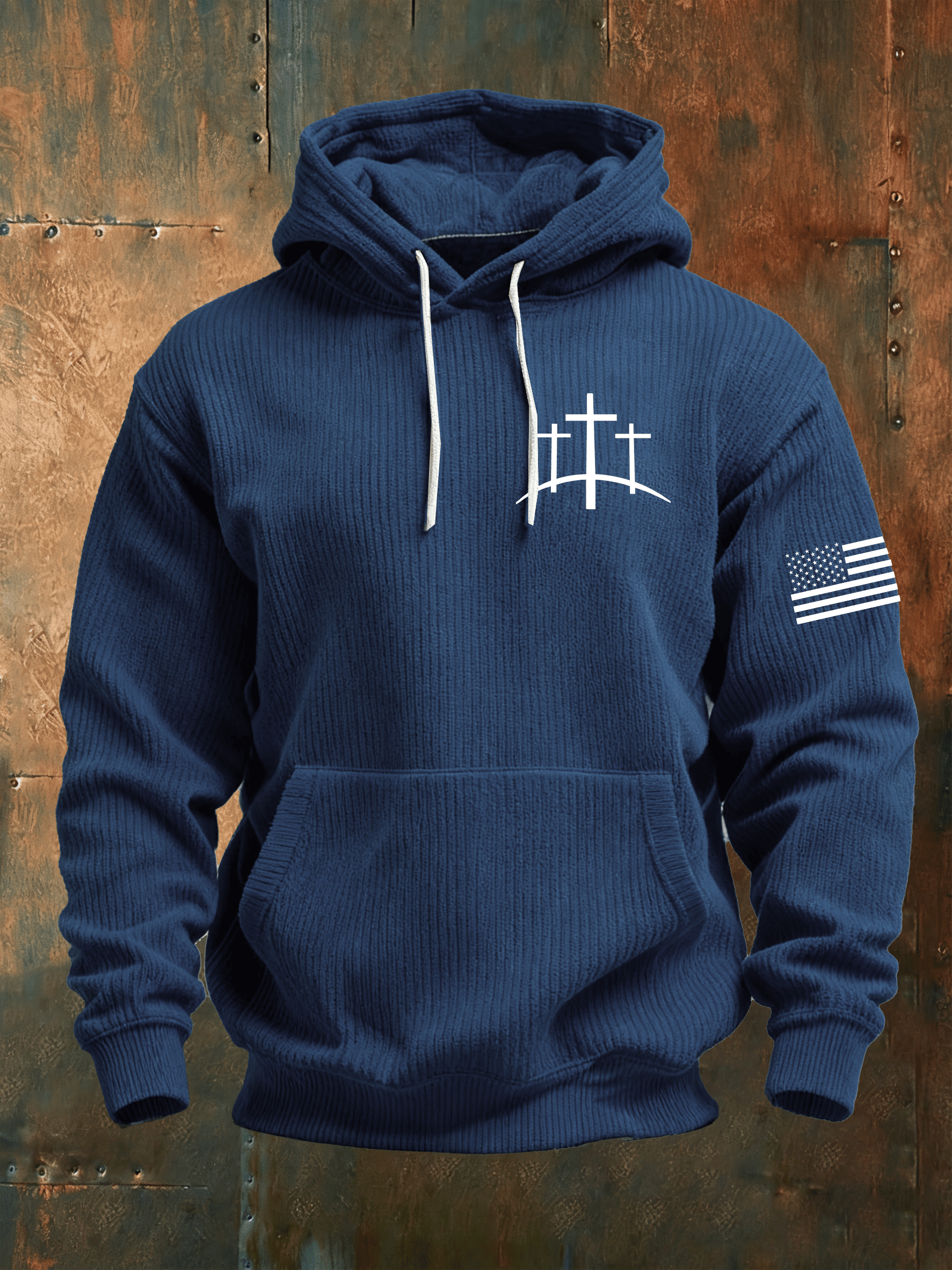 Sudadera Faith estampado tejido con gorrasucha para hombre
