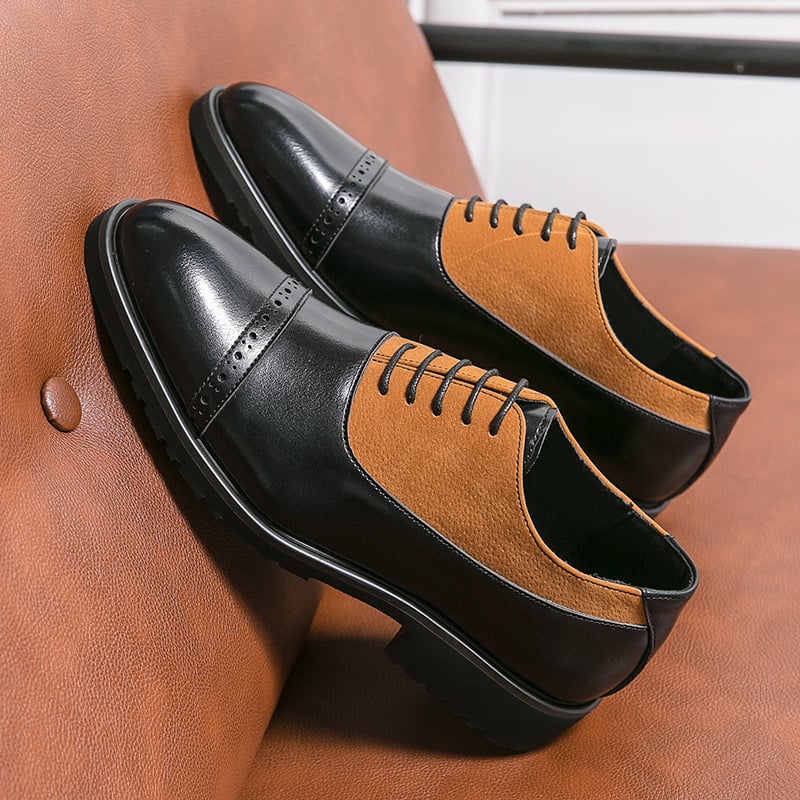 Zapatos Lace-up ejecutivo Pu cuero Handmade Men Derby