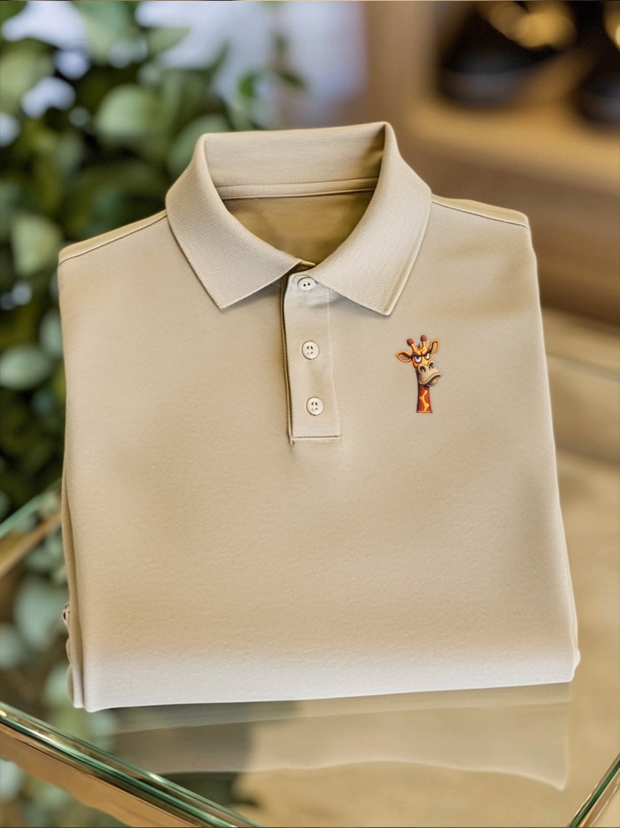 Camisa polo ejecutivo casual Button de manga corta para hombre