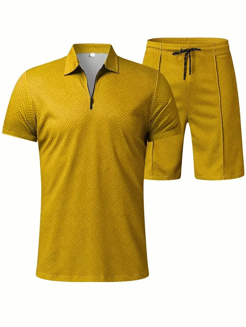 Camisa polo Suitmens para uso diario casual Collar Zipper Set 216 para hombre