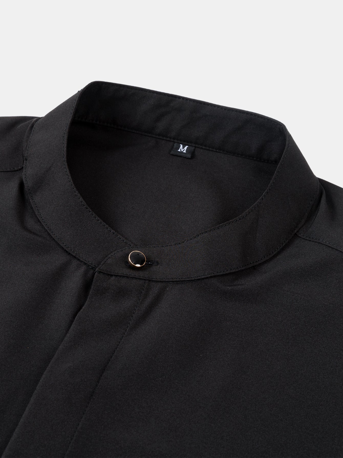 Camisa de vestir Non-Iron Hidden Placket Stand Collar