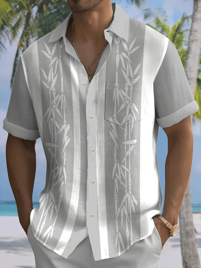 Camisa estampado Resort casual para hombre