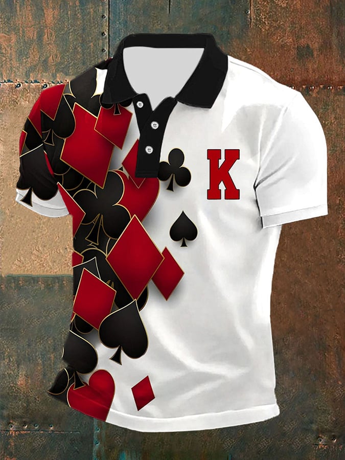 Camisa polo King Of Clubs estampado para hombre