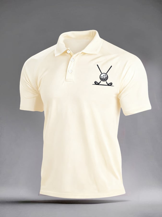 Camiseta Golf Enthusiast estampado Polo de manga corta para hombre